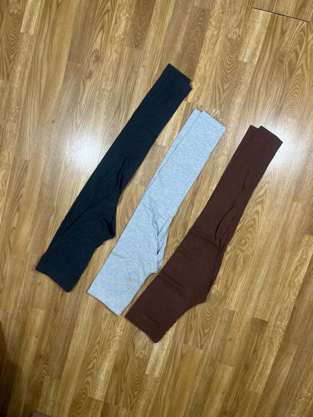 Women Autumn Ankle Length Leggings Cotton Ribbed Knit Striped Tights Slim Pants